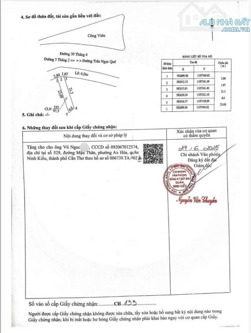 Bán nhà mặt tiền đường 30.4 dt 97.5m2 giá 5.7ty Đất Cln - 1