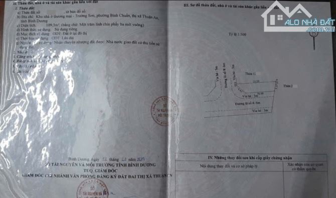 Bán căn góc dãy trọ 5.6x22.5m, đường số 4 KDC Trường Sơn p Bình Chuẩn, thu 5tr/th - 1