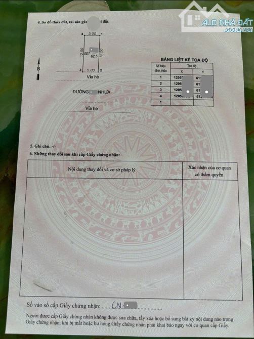 Bán đất 5x12.5m, đường N2 KDC Đông Hòa C p. Đông Hòa kế trường cấp 1 - 1