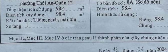 🧲🔴 CHỦ GẤP BÁN – GIẢM 300 TRIỆU – GIÁ MỚI 4,7 TỶ (≈ 42 Triệu/m²) – DT 4x28m – SHR 📍 Vị - 2