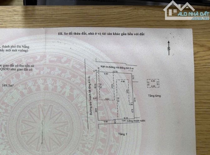 Bán lô đất 3 MT kiệt Hà Bổng Sơn Trà - 2