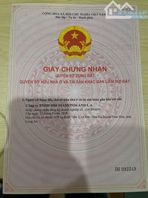CẦN BÁN GẤP 2 LÔ ĐẤT NGAY DỰ ÁN THE DIAMOND CITY GIÁ 1TY638 DT 5X18 SHR SANG TÊN NGAY - 4