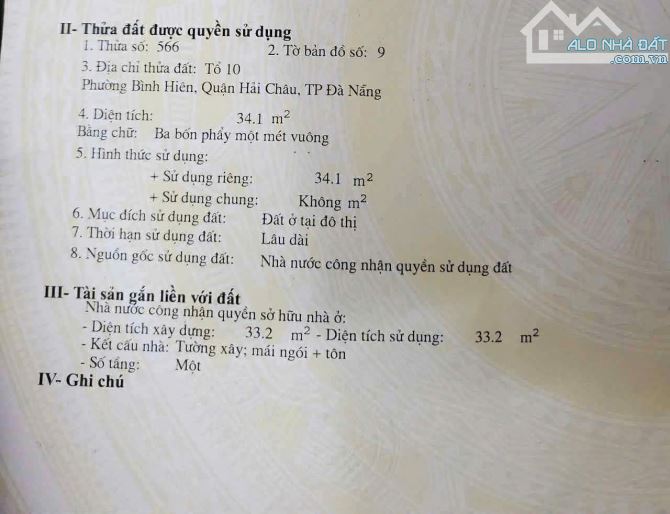 📌📌📌LÀM VIỆC TRỰC TIẾP GIÁ TỐT !!!bán nhà 2 tầng kiệt 266 hoàng diệu - 6