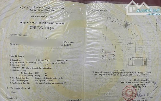 Cần tiền bán nhanh Căn nhà ngay Huỳnh Thị Mài Hóc Môn 108m2 Sổ Hồng Riêng 830triệu - 8