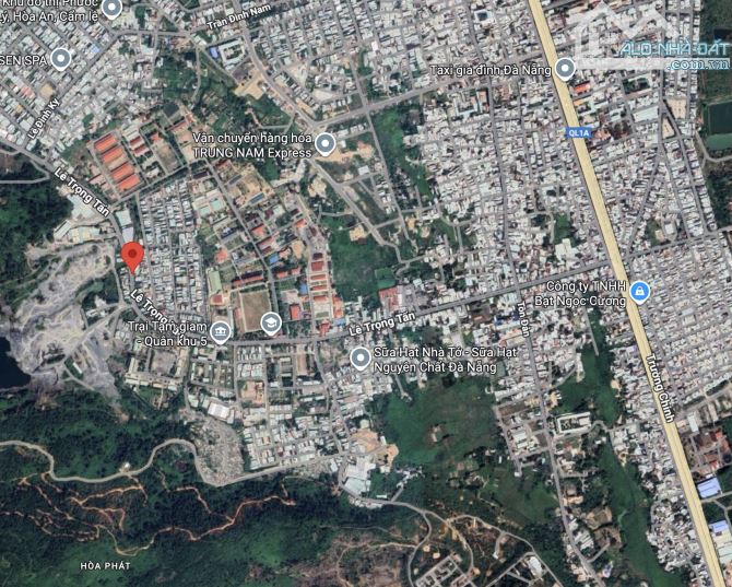 ĐẤT MẶT TIỀN LÊ TRỌNG TẤN CẨM LỆ , HOÀ PHÁT ngang 7.5m cực đẹp 124,2m2 - 2