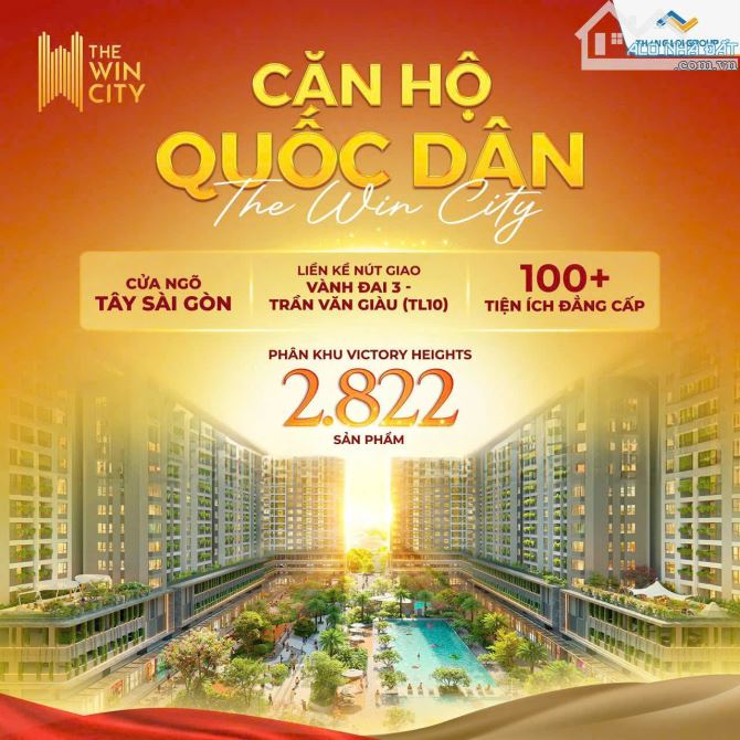 CĂN HỘ The Win CiTy- MT ĐƯỜNG TỈNH LỘ 10-CHỈ 1TỶ2/CĂN THÍCH HỢP AN CƯ VÀ ĐẦU TƯ CHO THUÊ