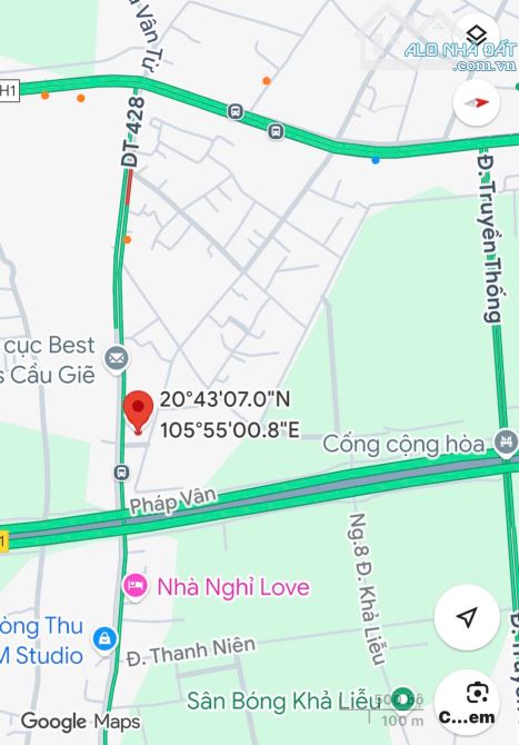 CC BÁN GẤP LÔ ĐẤT MẶT ĐƯỜNG DT428 PHÚ XUYÊN - 2 MẶT ĐƯỜNG TRƯỚC SAU. 400m2 - 14,8 Tỷ.