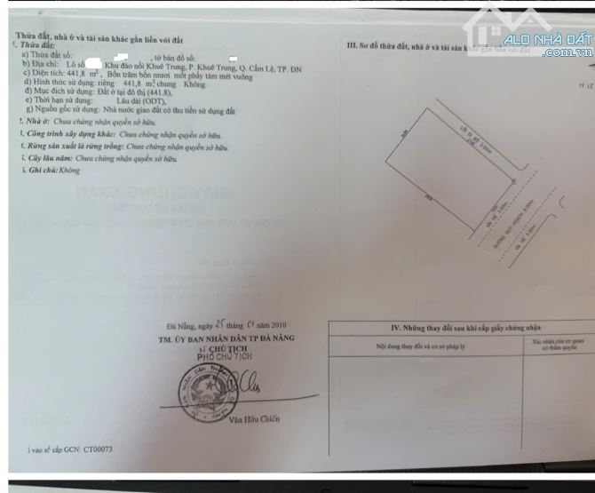 BÁN 441M2 ĐẤT BIỆT THỰ ĐẢO NỔI,KHUÊ TRUNG,CẨM LỆ,ĐÀ NẴNG
