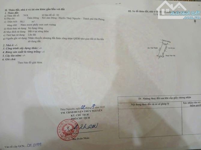 💥💥💥BÁN ĐẤT 50,1m² CÓ NHÀ 2 TẦNG TẠI LÂM ĐỘNG – THỦY NGUYÊN – HẢI PHÒNG