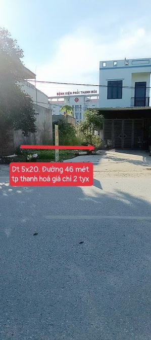ĐẤT MẶT ĐƯỜNG QL 45 TPTH  NGAY BỆNH VIỆN PHỔI 2025 100M2 GIÁ 2 TY 6