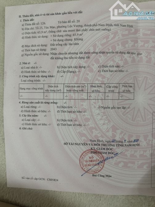 Bán mảnh đất ô tô vào tận trong sân, giá chỉ nhỉnh hơn 1 tỷ, ngõ 75 Cầu Đông - Lộc Vượng