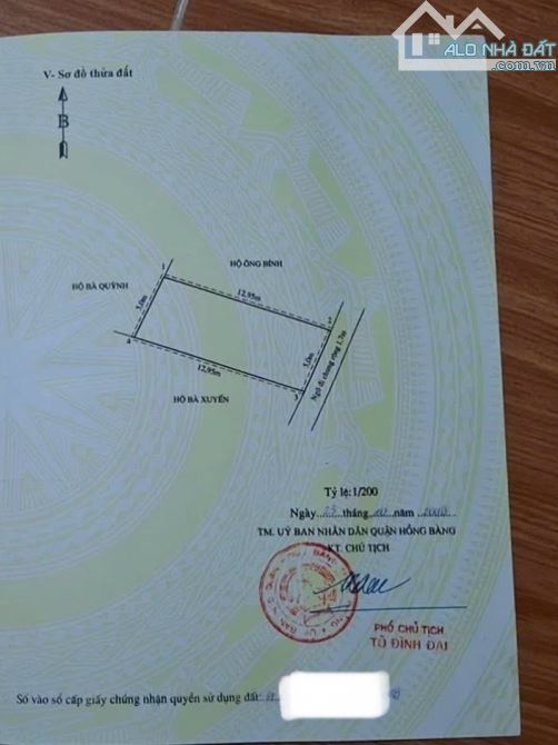 Lô đất 64,1m2- ngõ 433 đường 5 cũ, Hùng Vương, Hồng Bàng