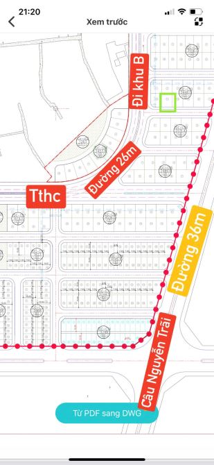 Duy nhất 1 lô biệt thực đẹp ( Hiếm có khó tìm tại khu C - Tái định cư Bắc Sông Cấm - Dương