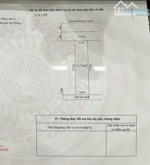 Bán đất TDC Đằng Lâm 2, Hải An, Hải Phòng