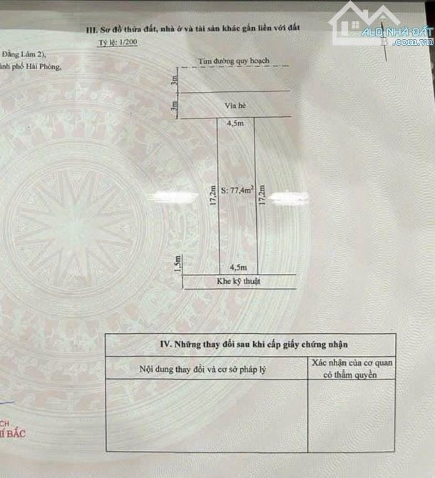 862.Bán đất TDC Đằng Lâm 2, Hải An, Hải Phòng.  — Diện tích 77m2, ngang 4,5m, hướng bắc.