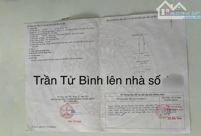 ⭐ 📌📌📌LÀM VIỆC TRỰC TIẾP GIÁ TỐT !!! Bán lô mặt tiền trần tử bình