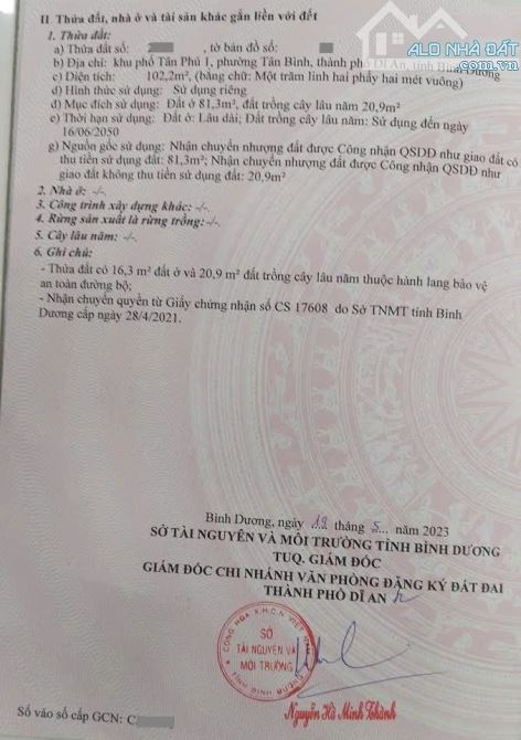 Bán nhà 1 trệt 1 lầu MT đường Cây Da, sân ô tô, P.Tân Bình Tp Dĩ An chỉ 6 tỷ 5 TL M7044 - 16