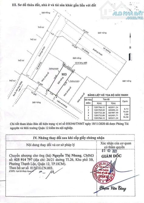 Đất ngay ngã tư ga, Thạnh Lộc 26, sát tl16, DT: 5x17, nở 6m. Giá: 4 tỷ 580 trieu - 2