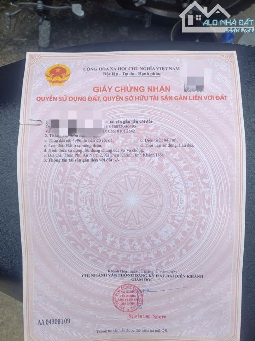 Bán Đất Gần Ngay KĐT Phú An Nam Xã Diên An Kết Nối 23/10 Chỉ 500m. Sổ Đỏ Full Thổ Cư. - 3