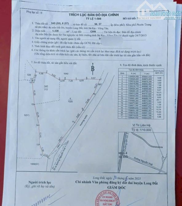 👉👉Cần bán 1 sào 3 đất thị trấn đất đỏ (có tới 60m mặt tiền ) (Phủ hồng toàn bộ). - 3