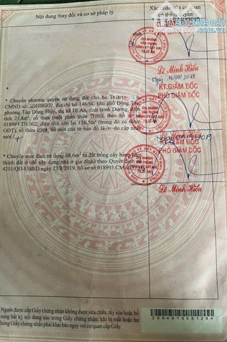 Bán đất 8.1x15m, hẻm Nguyễn Thái Học p. Tân Đông Hiệp gần chợ Dĩ An 1 - 3