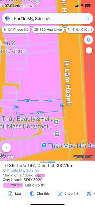 232M² CÁCH BIỂN MỸ KHÊ 150M mặt tiền 7M LÂM HOÀNH nở hậu hướng ĐÔNG - 3