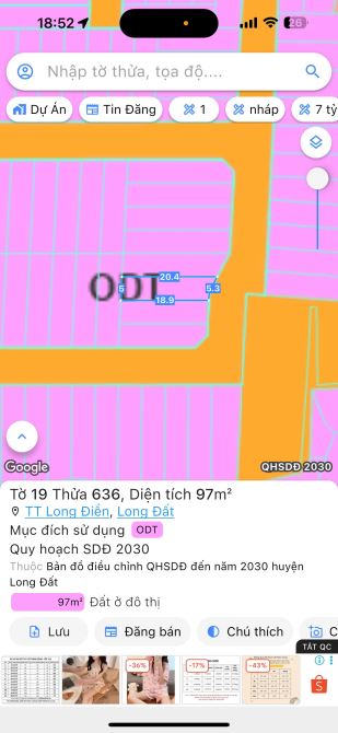 CHÂU VĂN BIẾC TRUNG TÂM XÃ LONG ĐIỀN - TP HCM 📐DT 5x19-97m full thổ cư Cách công viên Lon - 3