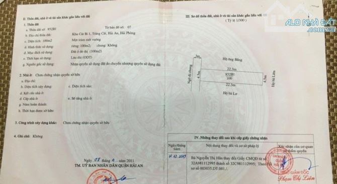 Bán đất Tràng Cát Cát,  Thành Tô, Hải An,  100m2, 2,25 tỷ. - 4