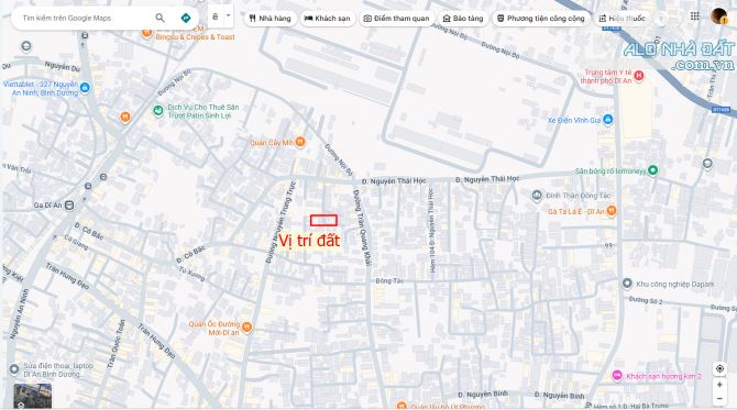 Bán đất 8.1x15m, hẻm Nguyễn Thái Học p. Tân Đông Hiệp gần chợ Dĩ An 1 - 4