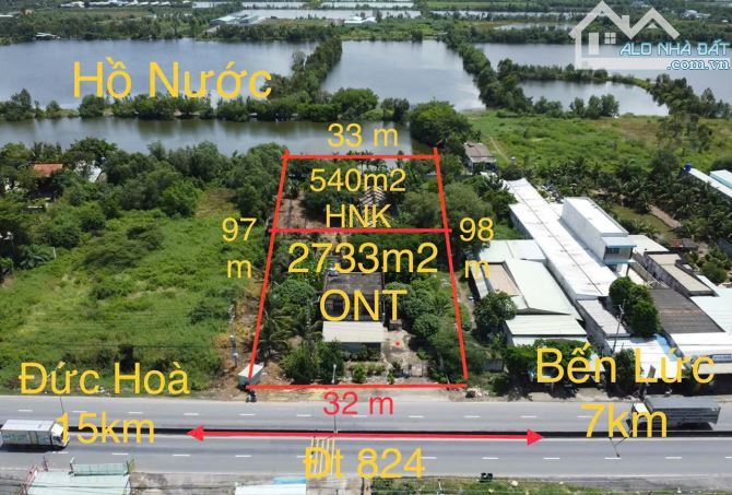 3273m2 đất mặt tiền ĐT 824 xã Lương Hòa, Bến Lức, Long An giá 35 tỷ - 4