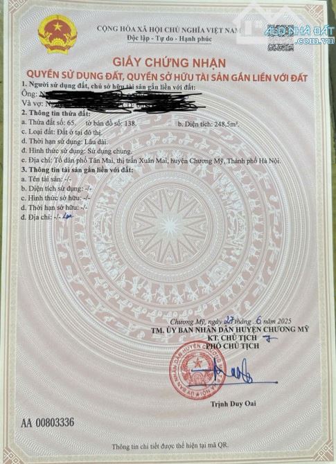 Bán đất mặt quốc lộ 6A tại Xuân Mai, Chương Mỹ, Hà Nội, 36 triệu / m2, 248 m2 - 4