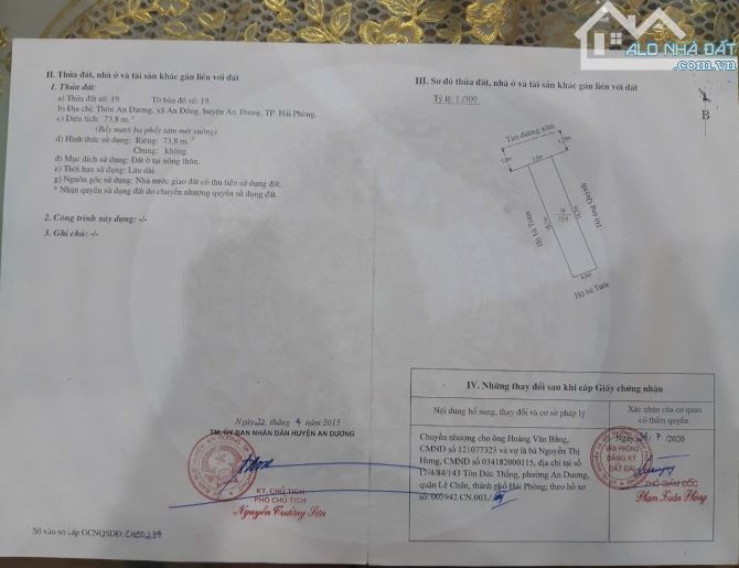 Bán 73,8m2 mặt ngõ to rộng 3,6m ở An Dương 1, An Đồng. - 4