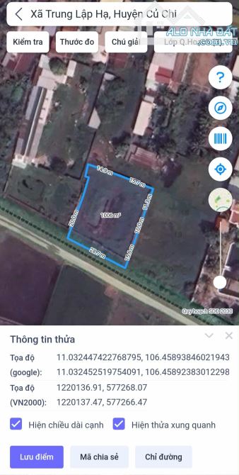 CẦN BÁN GẤP 1000M2 CÓ 300M2 THỔ,GẦN TỈNH LỘ 2, XÃ TRUNG LẬP HẠ, CỦ CHI - 5