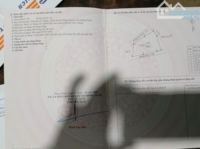 Cần tiền bán nhanh lô đất Xã Ba, Huyện Đông Giang, Quảng Nam, DT 10.115m2, giá đầu tư - 5