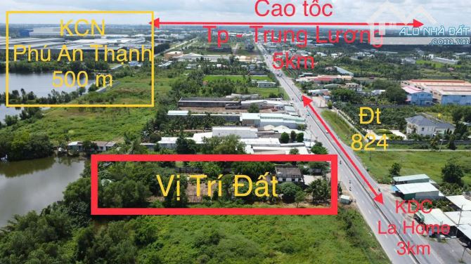 3273m2 đất mặt tiền ĐT 824 xã Lương Hòa, Bến Lức, Long An giá 35 tỷ - 5