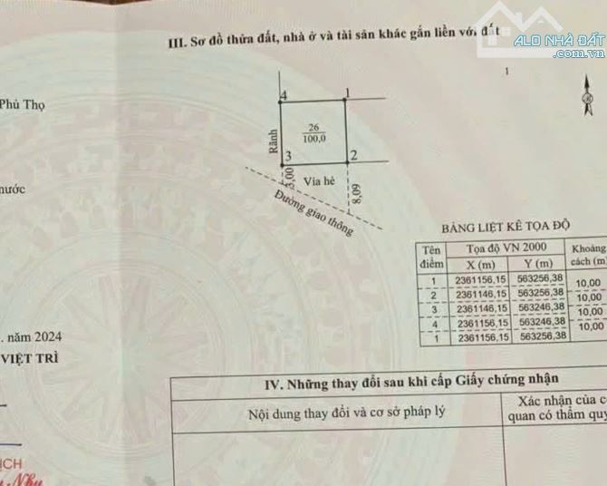 Chính chủ!! Gia đình có mảnh đất 100m2 * MT 10m Vân Cơ - Việt Trì cần kết nối ai nhu cầu - 5