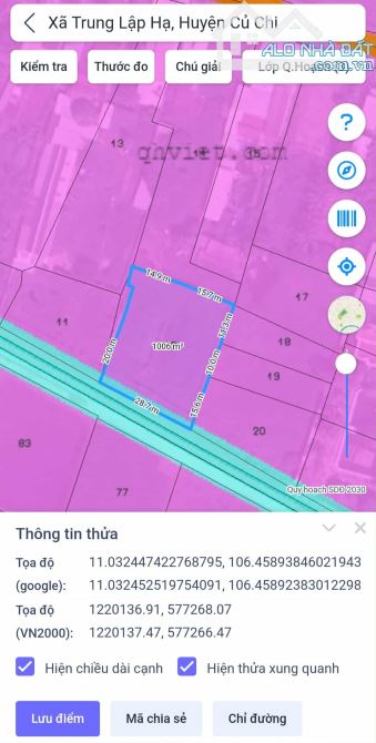 CẦN BÁN GẤP 1000M2 CÓ 300M2 THỔ,GẦN TỈNH LỘ 2, XÃ TRUNG LẬP HẠ, CỦ CHI - 6