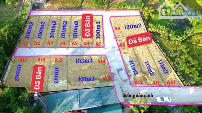 Chỉ từ hơn 300 triệu sở hữu ngay lô đất tại Đại Đình Tam Đảo dt100m-120m(tc 80m) mt6m SĐCC