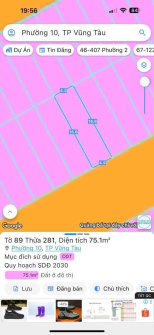 🏡CCDV-MS.95 - Giá siêu tốt 7.25 tỷ cho lô đất TĐC P10 p Rạch Dừa tp HCM