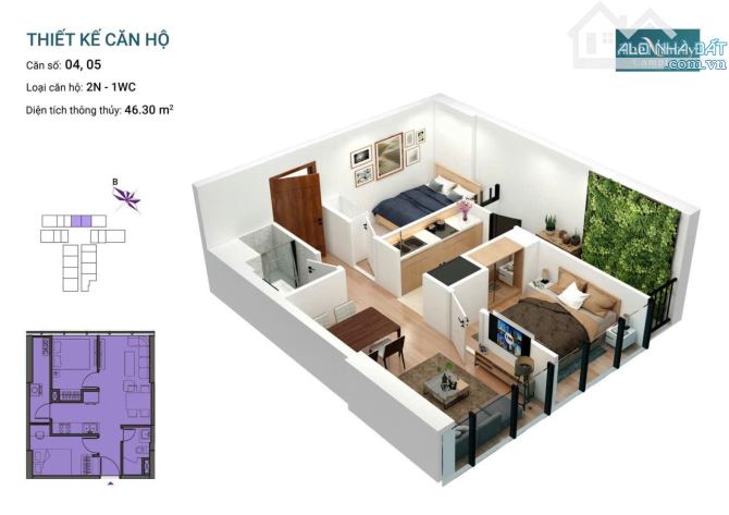 CHUYỂN NHƯỢNG CĂN HỘ 2PN GIÁ TỐT – THE NINETY COMPLEX | 90 ĐƯỜNG LÁNG – ĐỐNG ĐA