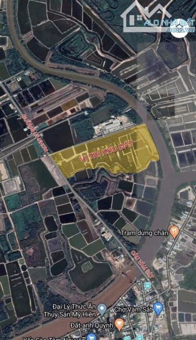 Bán đất mặt tiền đường Lý Nhơn mặt sông Vàm Sát, DT 88.170 m2 (8,8 ha), giá 2,06 triệu/m2