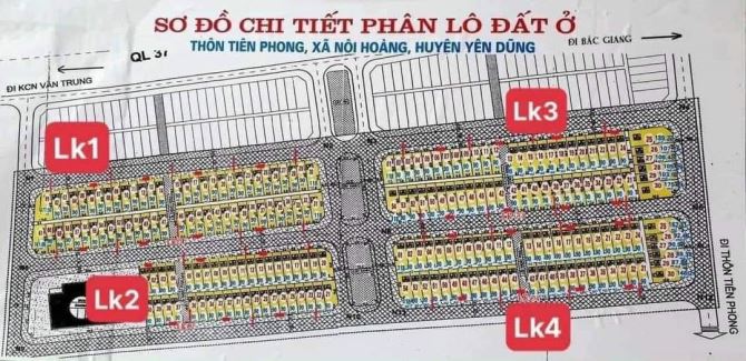 Bán lô áp góc lk1_02– Trục đường gom Võ Văn Kiệt, Tiên Phong Yên Dũng
