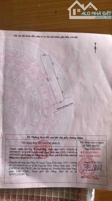 Hoà sơn 151,7m lô đất ngang 5m sâu 30m khu dân cư. - 1