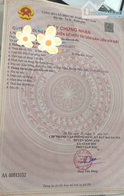 Đất Việt Hùng Đông Anh lô vị trí vàng 47,5m2 giá 3,5 tỷ đường oto cách trục chính 15m - 1