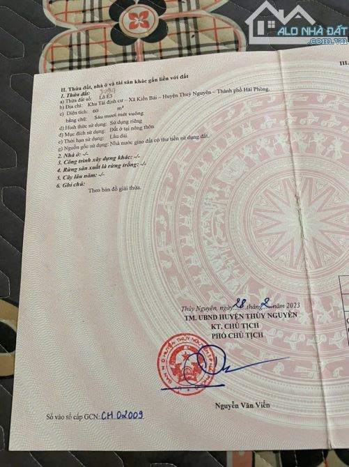 Bán lô đất 60m tại TĐC Kiền Bái, Thủy Nguyên, Hải Phòng giá chỉ 3 tỷ 2xx - 1