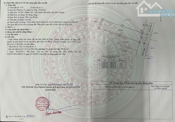 Bán đất hẻm xe hơi Lê Đức Thọ, P.14, Gò Vấp Giá 6,2tỷ - 1