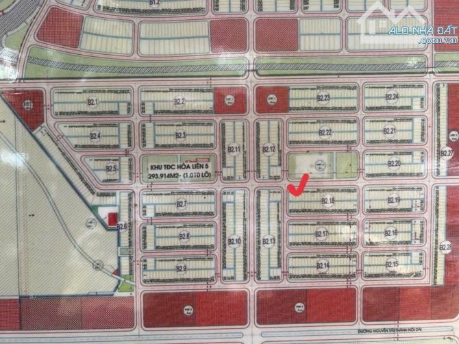 Lô đất khu TĐC Hoà Liên 5- 100m2 ngang 5m - giá 3.400 - 1