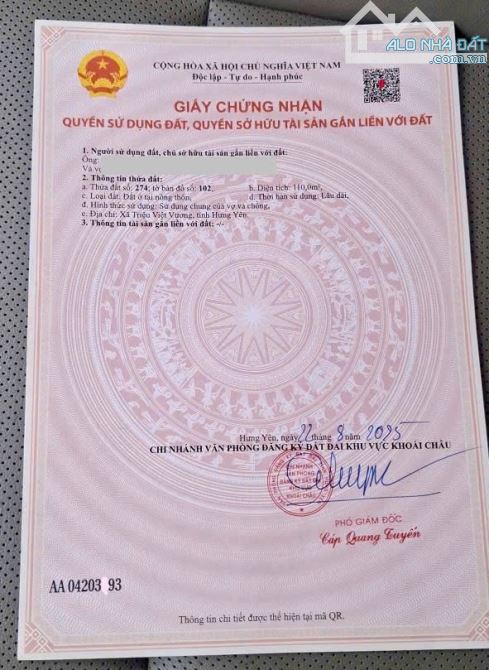 LÔ ĐẤT ĐẸP GIÁ TỐT - ĐẤU GIÁ TÂN DÂN, KHOÁI CHÂU - HƯNG YÊN  Cơ hội vàng cho nhà đầu tư - 2