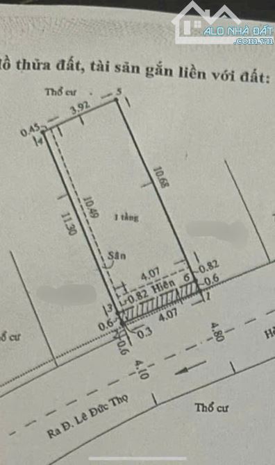 Bán nhà cũ hẻm 350 Lê Đức Thọ, P6, Gò Vấp. 4.4x12m, CN 50m - 2