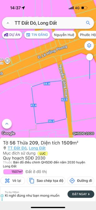 MẶT TIỀN NGUYỄN CÔNG HOAN - NGAY SAU UỶ BAN XÃ ĐẤT ĐỎ - TP HCM 🌈🌈🌈DT 1509m2 - 3